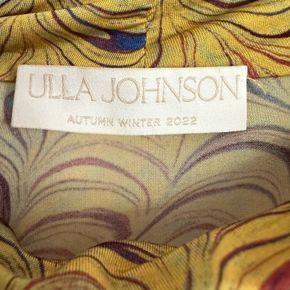 ULLA JOHNSON AURELIA TIGERS EYE YELLOW TURTLENECK SIZE LARGE - Picture 11 of 16